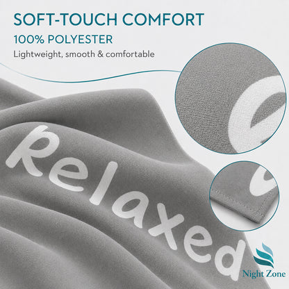 Printed Microfiber Beach & Sun Lounger Towel with Hood | Night Zone