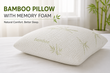 Memory Foam Bamboo Pillow – Premium Firm Orthopaedic Neck Support Bed Pillow | Night Zone
