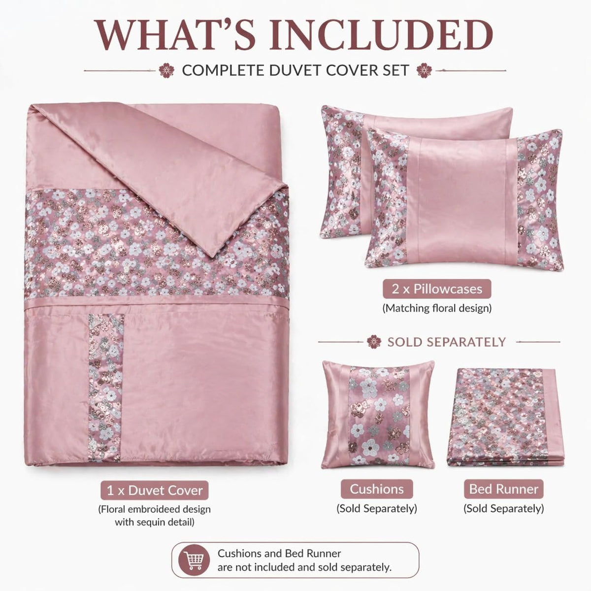 Romi Embroidered Duvet Cover Set – Embellished Luxury Bedding | Night Zone