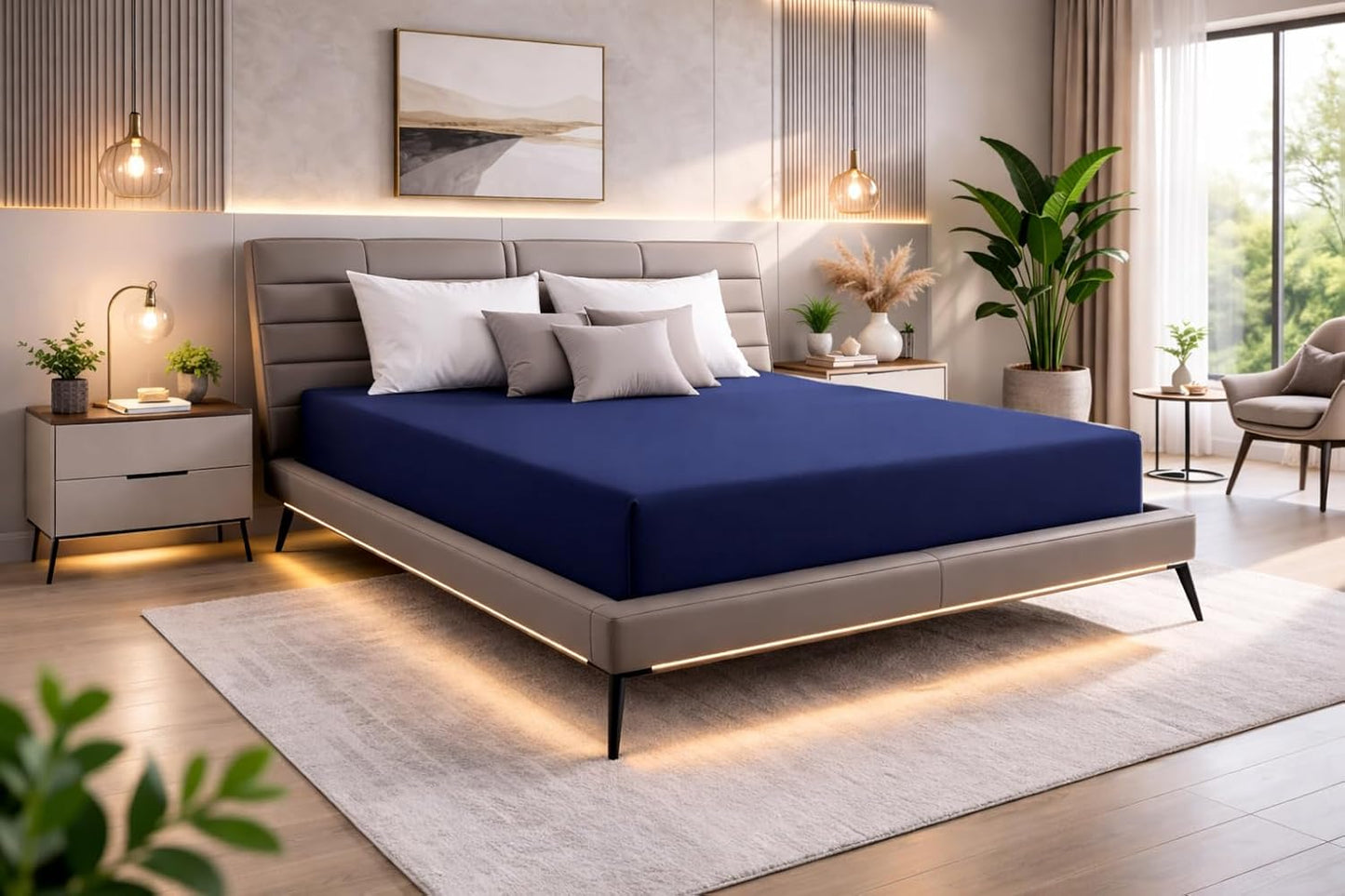 Microfibre Fitted Sheet 25cm Deep – Soft Easy Care Bedding | Night Zone