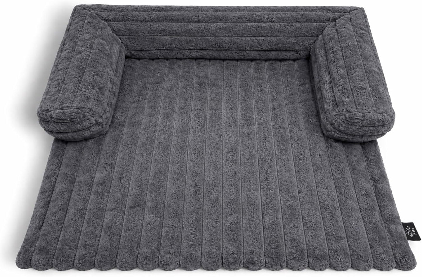 Waterproof Ribbed Plush Pet Bed – Cord Sofa Dog & Cat Bed with Raised Sides | Night Zone
