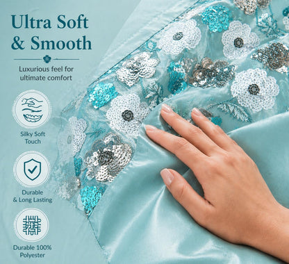 Romi Embroidered Duvet Cover Set – Embellished Luxury Bedding | Night Zone