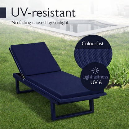 Sun Lounger Cushion Seat Pad – Thick Padded Outdoor Garden Recliner Cushion | Night Zone