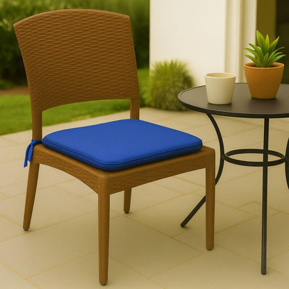 Multicolour Square Chair Seat Pads 38x38cm – 3cm Thick Cushions with Ties | Night Zone