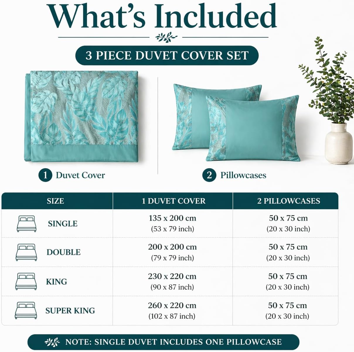 Velvet Leaf Duvet Cover Set – Luxury Soft Touch Hotel Style Bedding | Night Zone