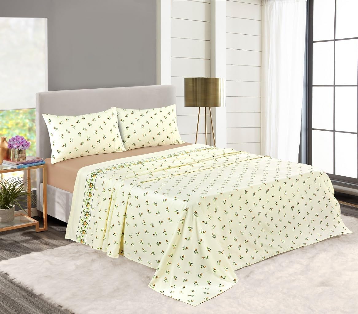 Rosebud Floral Flannelette Duvet Cover Set – 100% Brushed Cotton Thermal Bedding | Night Zone