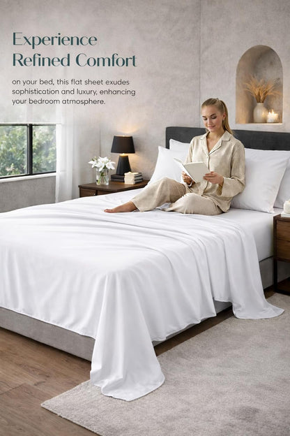 Microfibre Flat Sheet – Ultra Soft Breathable Easy Care Durable Bed Sheet | Night Zone