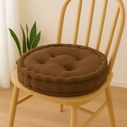 Round Fleece Booster Seat Pad 10cm Thick – Soft Chair Cushion for Extra Comfort | Night Zone