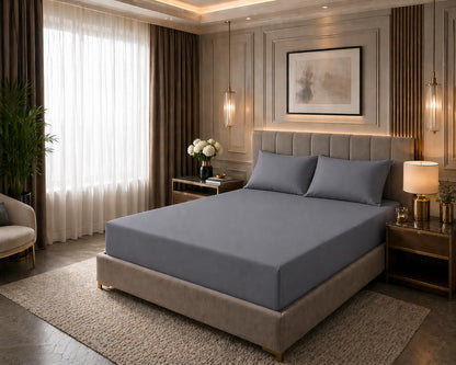 180 Thread Count Percale Fitted Sheet 25cm Deep – Polycotton Easy Care Bedding | Night Zone