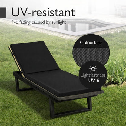 Sun Lounger Cushion Seat Pad – Thick Padded Outdoor Garden Recliner Cushion | Night Zone