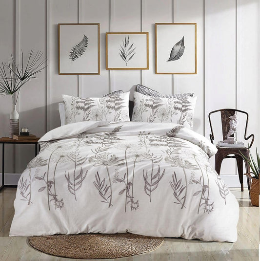 Audra Floral Printed Duvet Cover Set – Soft Easy Care Bedding | Night Zone