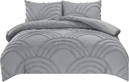 Zara Chenille Tufted Duvet Cover Set – Luxury Textured Bedding | Night Zone
