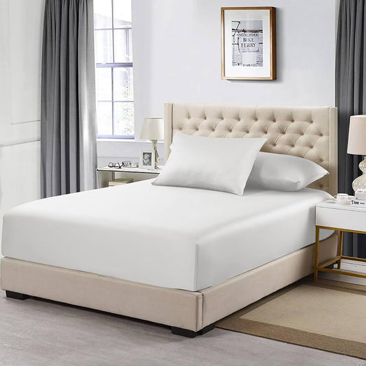 200 Thread Count Egyptian Cotton Extra Deep Fitted Sheet 40cm – Luxury Bedding | Night Zone