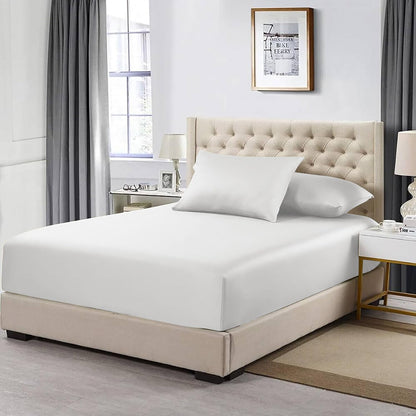200 Thread Count Egyptian Cotton Fitted Sheet 30cm Deep – Soft Breathable Bedding | Night Zone