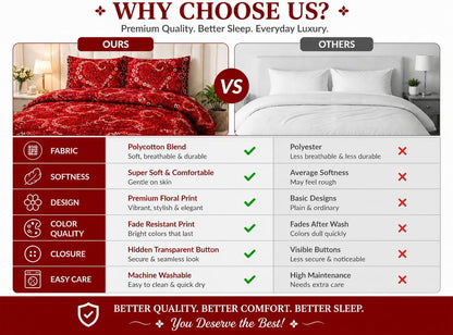 Jasmine Floral Duvet Cover Set – Soft Easy Care Printed Bedding | Night Zone