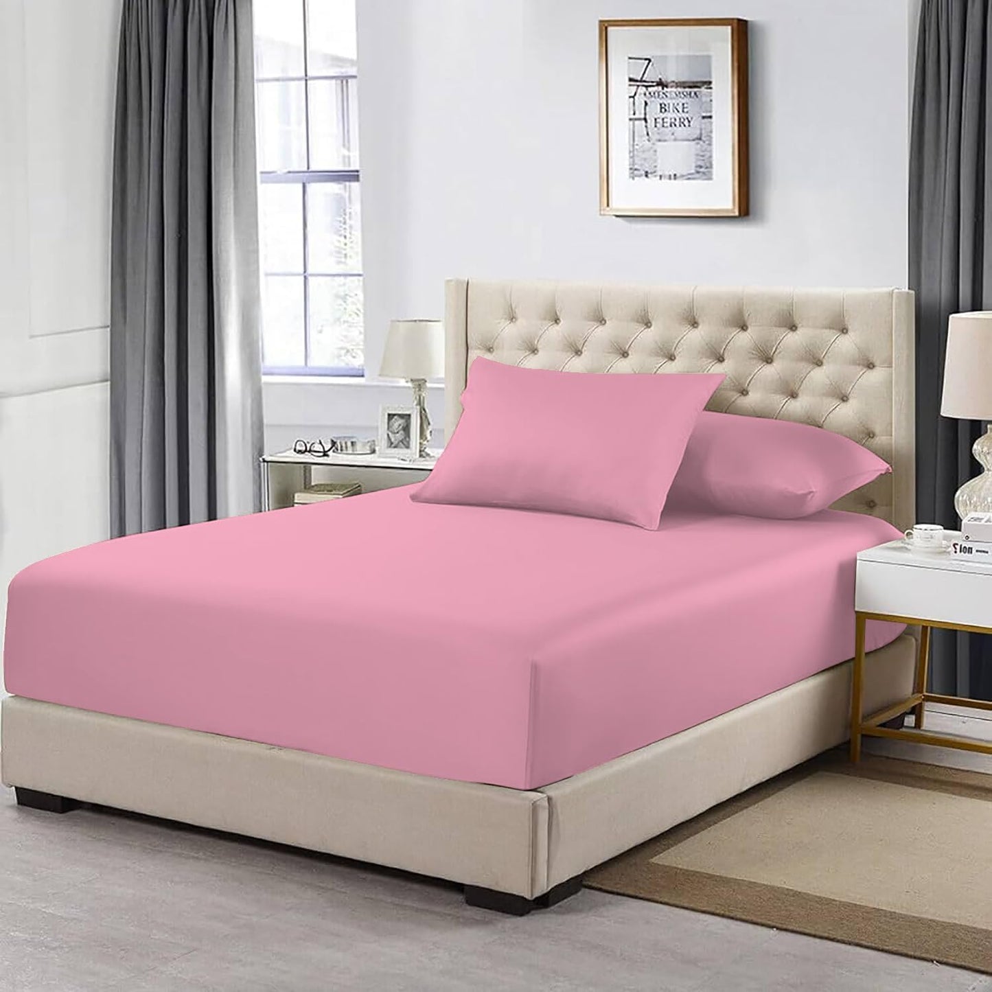 200 Thread Count Egyptian Cotton Extra Deep Fitted Sheet 40cm – Luxury Bedding | Night Zone