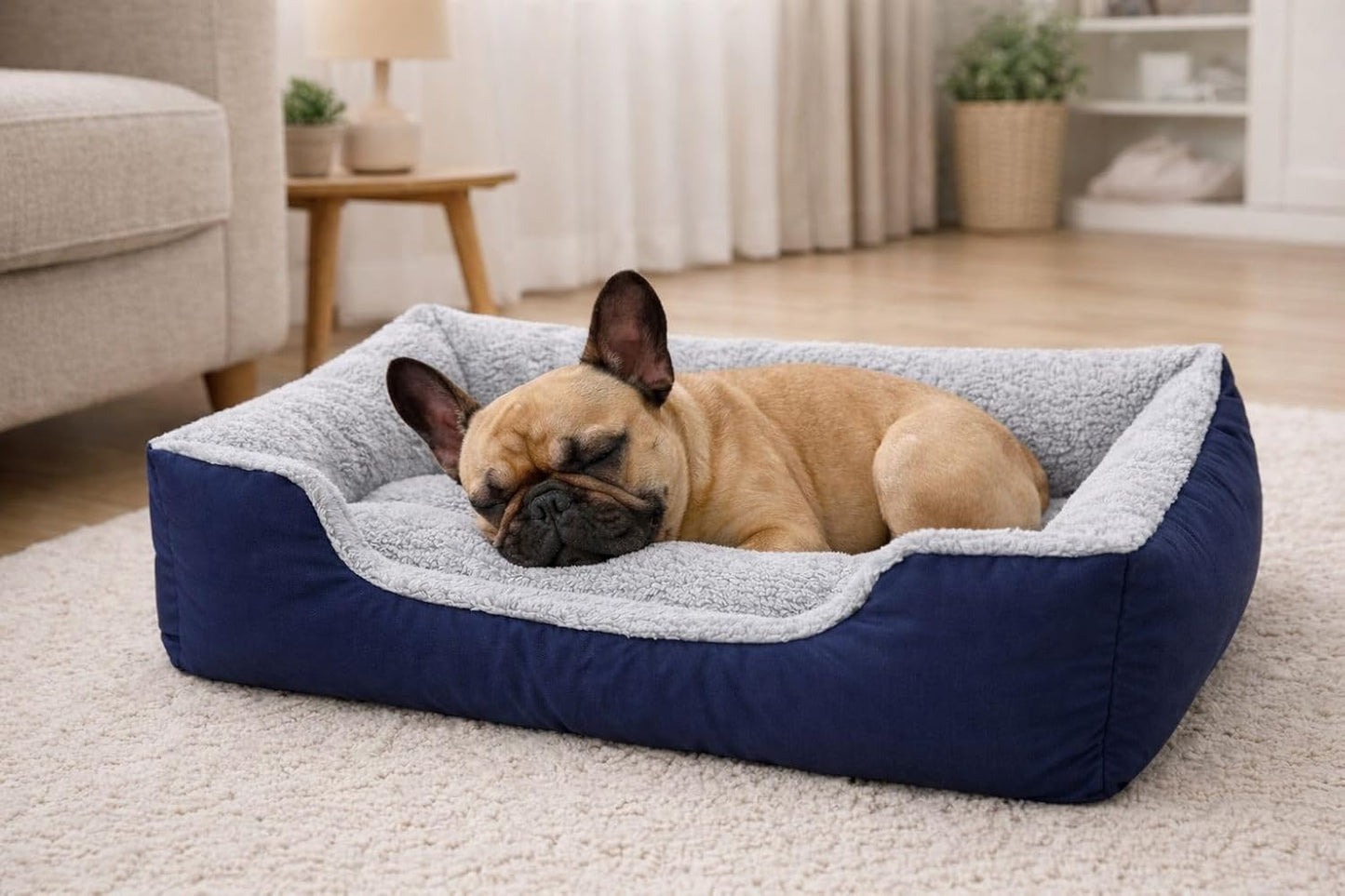 Luxury Orthopaedic Dog Bed Sofa – Plush Pet Basket with Raised Support Sides | Night Zone