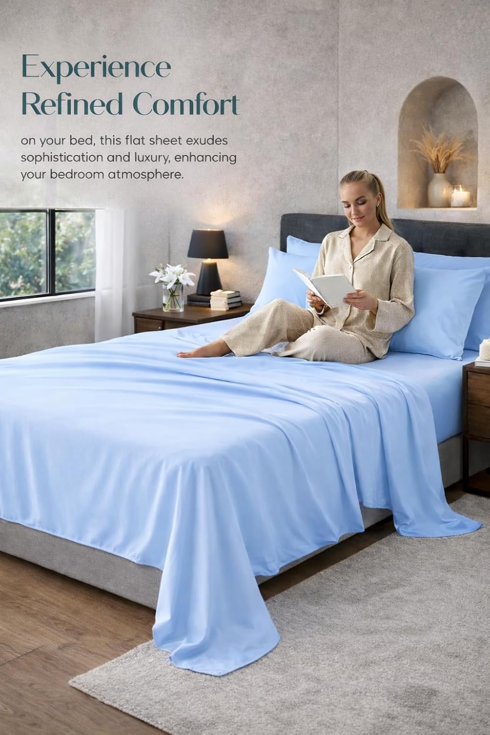 Microfibre Flat Sheet – Ultra Soft Breathable Easy Care Durable Bed Sheet | Night Zone