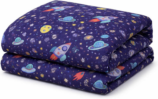 Kids Space Galaxy Duvet Cover Set – Rocket & Planet Bedding for Children | Night Zone