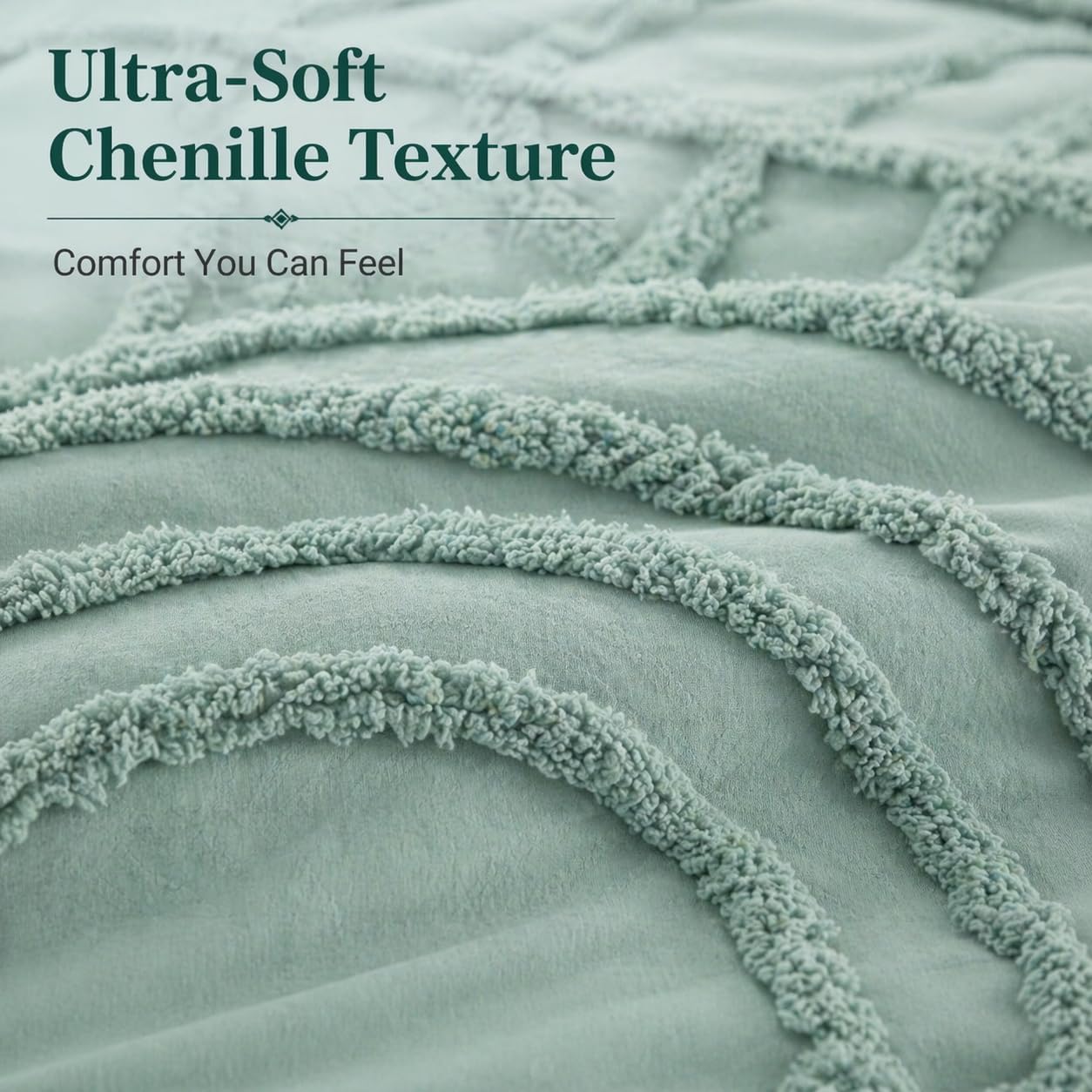 Zara Chenille Tufted Duvet Cover Set – Luxury Textured Bedding | Night Zone