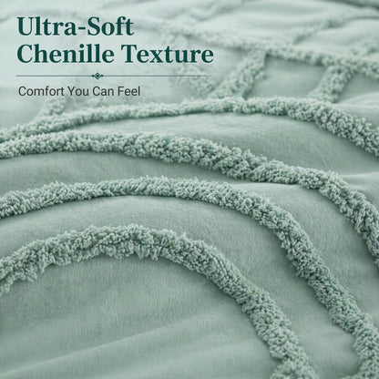 Zara Chenille Tufted Duvet Cover Set – Luxury Textured Bedding | Night Zone
