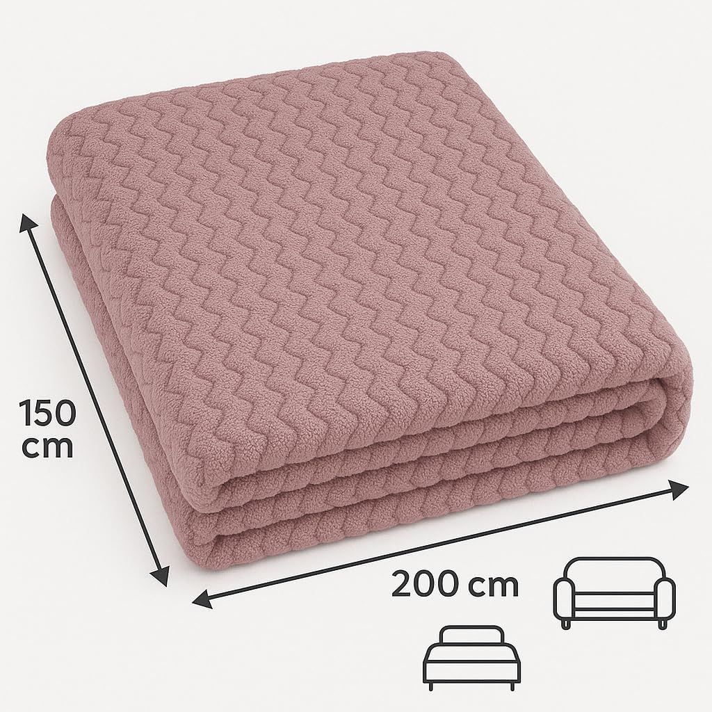 Wave Flannel Fleece Throw Blanket – Ultra Soft Warm Sofa & Bed Throw | Night Zone