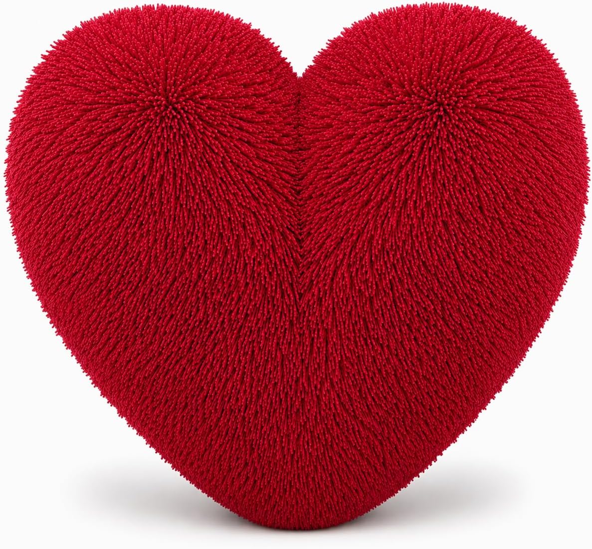 Teddy Cuddles Heart Shape Teddy Fleece Cushion – Soft Filled Decorative Cushion | Night Zone