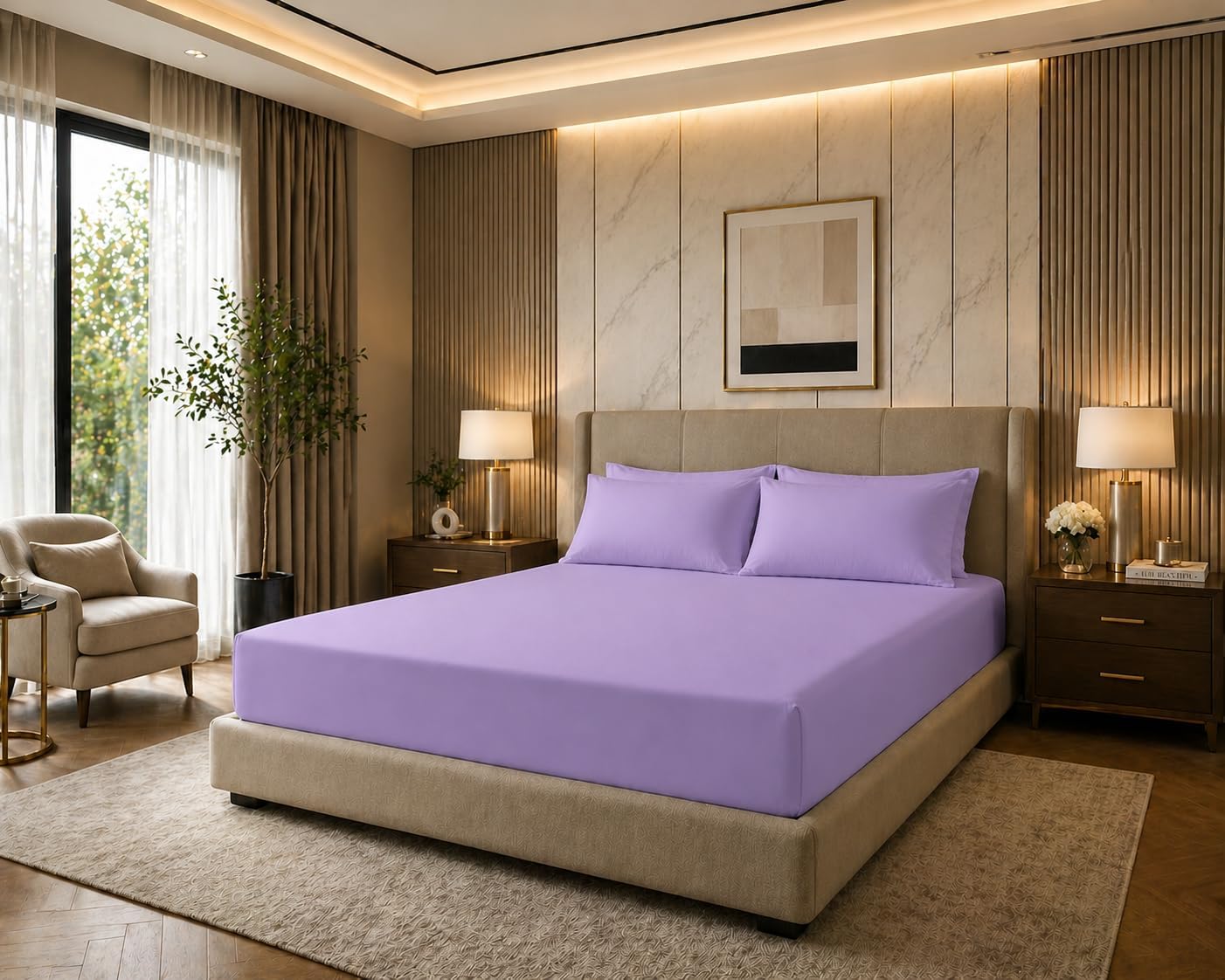 180 Thread Count Percale Extra Deep Fitted Sheet 40cm – Non Iron Polycotton Bedding | Night Zone