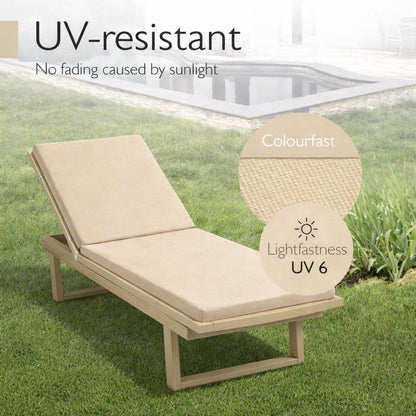 Sun Lounger Cushion Seat Pad – Thick Padded Outdoor Garden Recliner Cushion | Night Zone