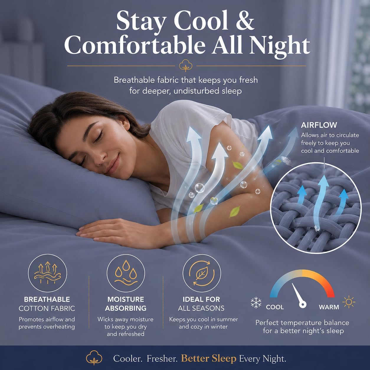 200 Thread Count Egyptian Cotton Pillowcases Pair – Hotel Quality Bedding | Night Zone