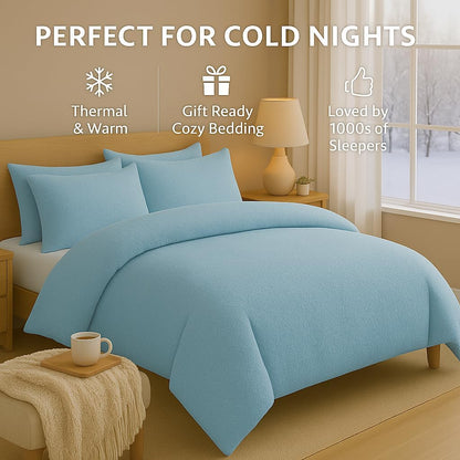 Teddy Fleece Duvet Cover Set – Soft Warm Teddy Bear Bedding | Night Zone