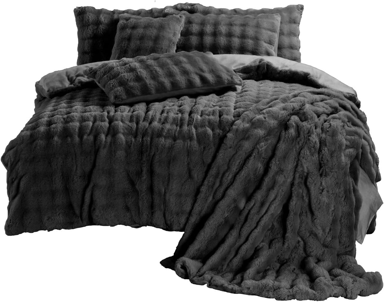 Teddy Square Throw – Ultra Soft Fluffy Plush Fleece Throw for Sofa & Bed | Night Zone