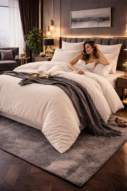 400 Thread Count 100% Egyptian Cotton Duvet Cover Set – Hotel Collection Luxury Bedding | Night Zone