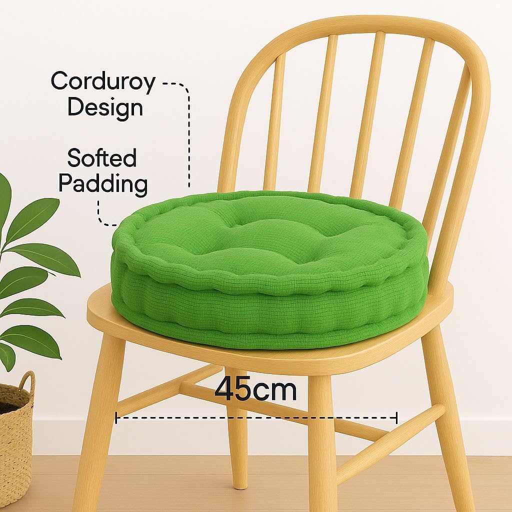 Round Fleece Booster Seat Pad 10cm Thick – Soft Chair Cushion for Extra Comfort | Night Zone