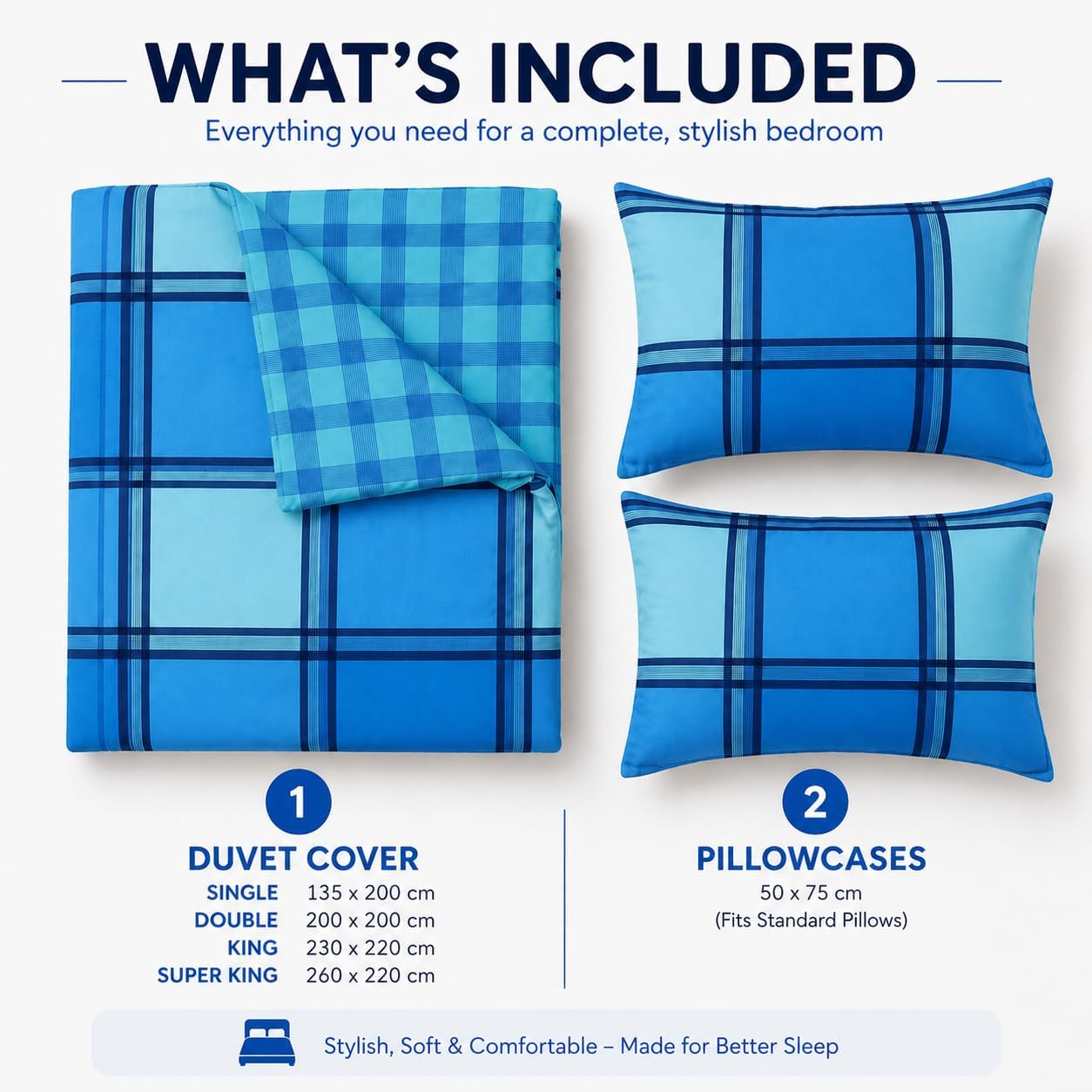 Logan Printed Polycotton Duvet Cover Set – Soft Easy Care Modern Bedding | Night Zone