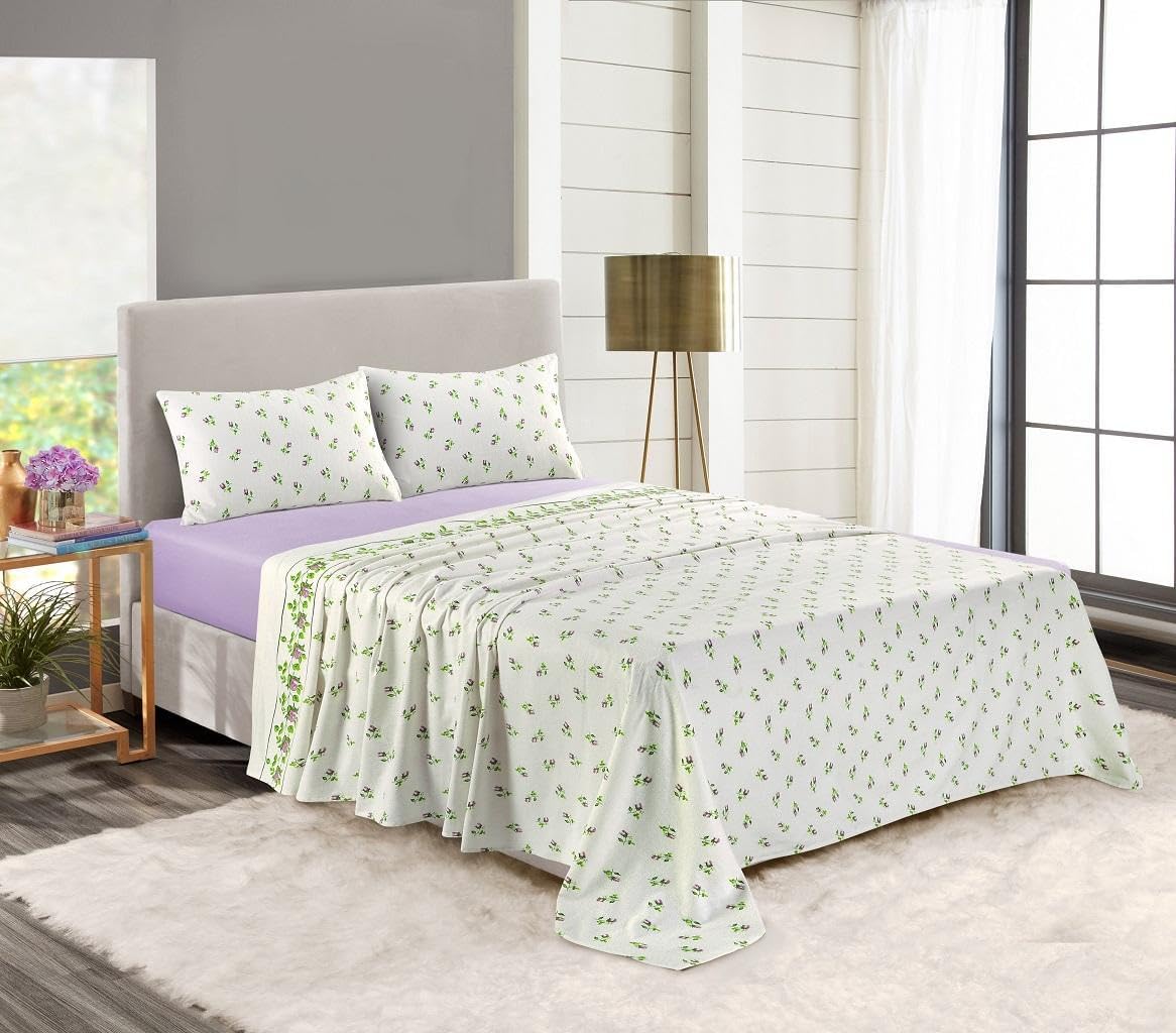 Rosebud Floral Flannelette Duvet Cover Set – 100% Brushed Cotton Thermal Bedding | Night Zone