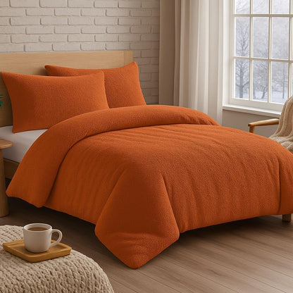 Teddy Fleece Duvet Cover Set – Soft Warm Teddy Bear Bedding | Night Zone