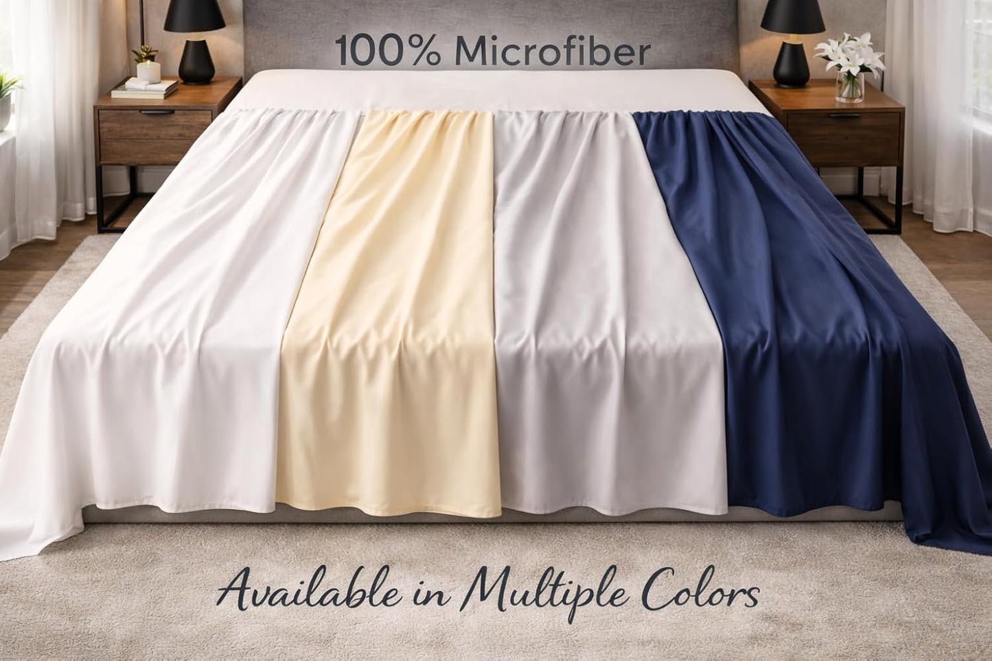 Microfibre Flat Sheet – Ultra Soft Breathable Easy Care Durable Bed Sheet | Night Zone