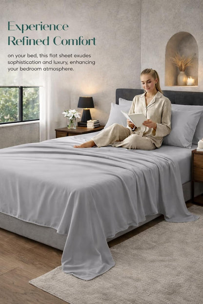 Microfibre Flat Sheet – Ultra Soft Breathable Easy Care Durable Bed Sheet | Night Zone