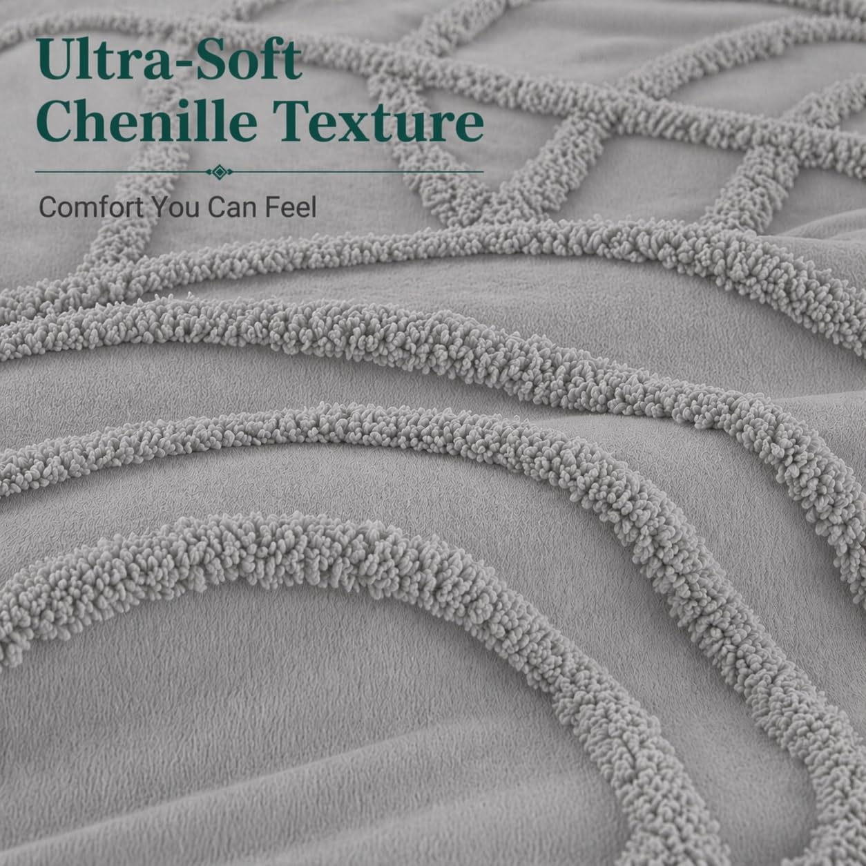 Zara Chenille Tufted Duvet Cover Set – Luxury Textured Bedding | Night Zone