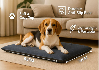 Fleece Pet Mat Washable Dog & Cat Bed – Super Soft Pet Cushion | Night Zone