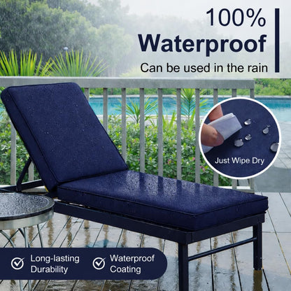 Sun Lounger Cushion Seat Pad – Thick Padded Outdoor Garden Recliner Cushion | Night Zone