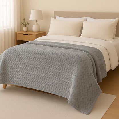 Wave Flannel Fleece Throw Blanket – Ultra Soft Warm Sofa & Bed Throw | Night Zone