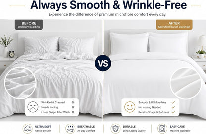 Microfibre Duvet Cover Set – Ultra Soft Easy Care Bedding | Night Zone