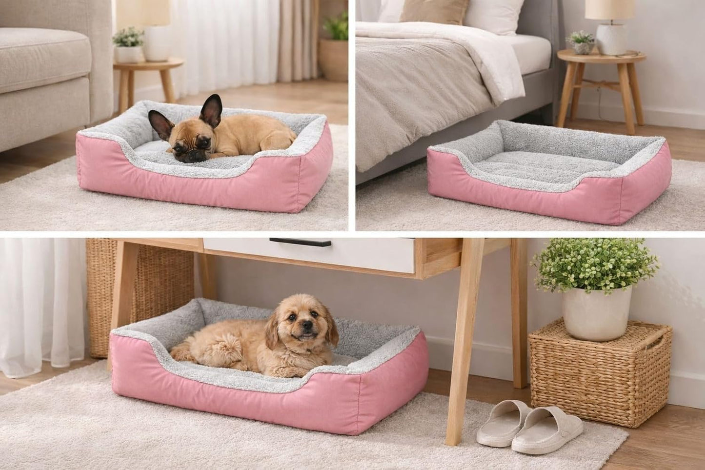 Luxury Orthopaedic Dog Bed Sofa – Plush Pet Basket with Raised Support Sides | Night Zone
