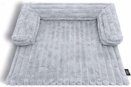 Waterproof Ribbed Plush Pet Bed – Cord Sofa Dog & Cat Bed with Raised Sides | Night Zone