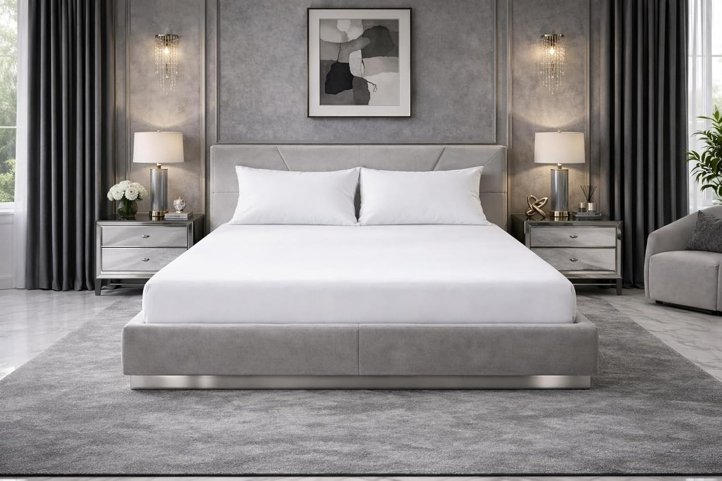 Extra Deep Fitted Sheet 40cm – Polycotton Easy Care Bedding | Night Zone