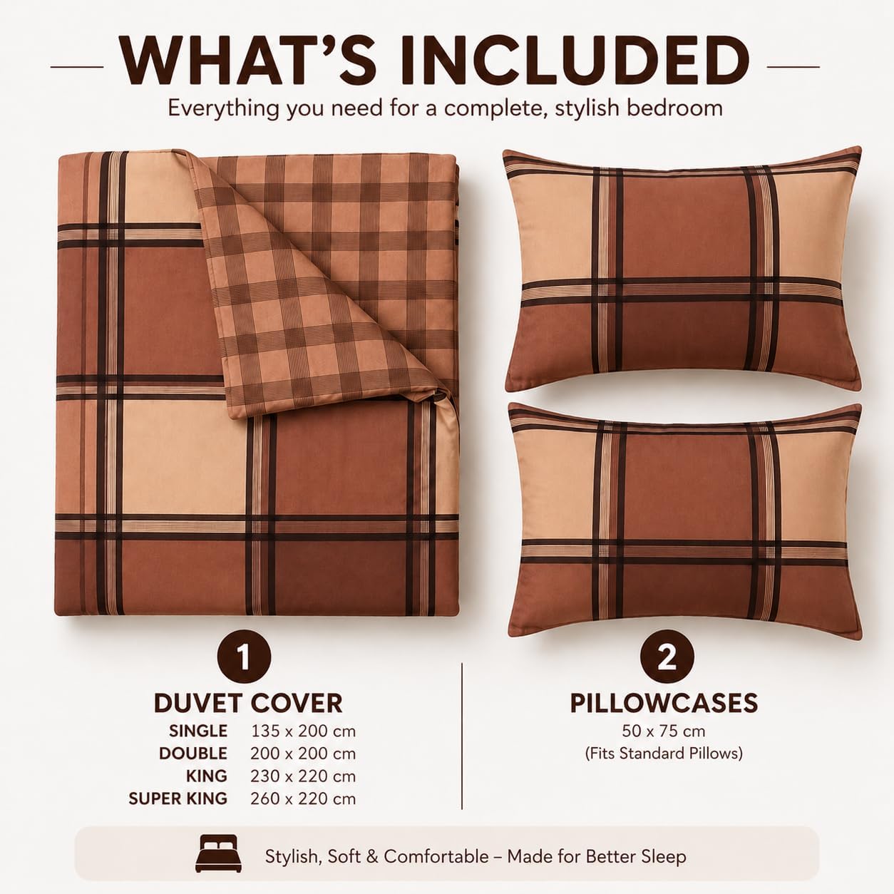 Logan Printed Polycotton Duvet Cover Set – Soft Easy Care Modern Bedding | Night Zone