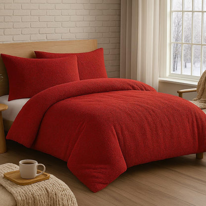 Teddy Fleece Duvet Cover Set – Soft Warm Teddy Bear Bedding | Night Zone