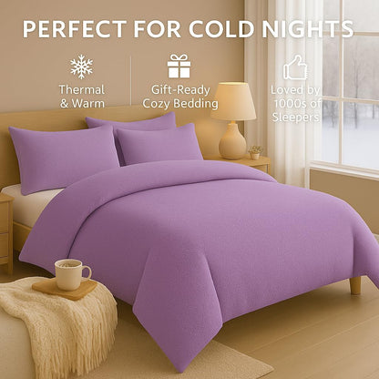 Teddy Fleece Duvet Cover Set – Soft Warm Teddy Bear Bedding | Night Zone